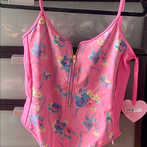 Beach Riot x LoveShackFancy Cheryl One Piece Swimsuit Bodysuit Sz L - Picture 3 of 6